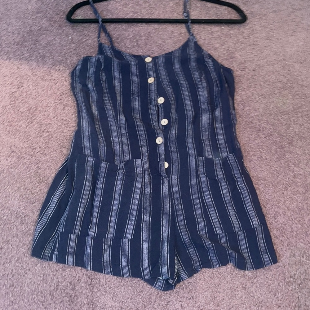 illa Illa blue striped romper